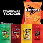 Doritos Tex Mex, Nachos con sabor a queso, Producto de Aperitivo, bolsa individual, 140gr - Imagen 3