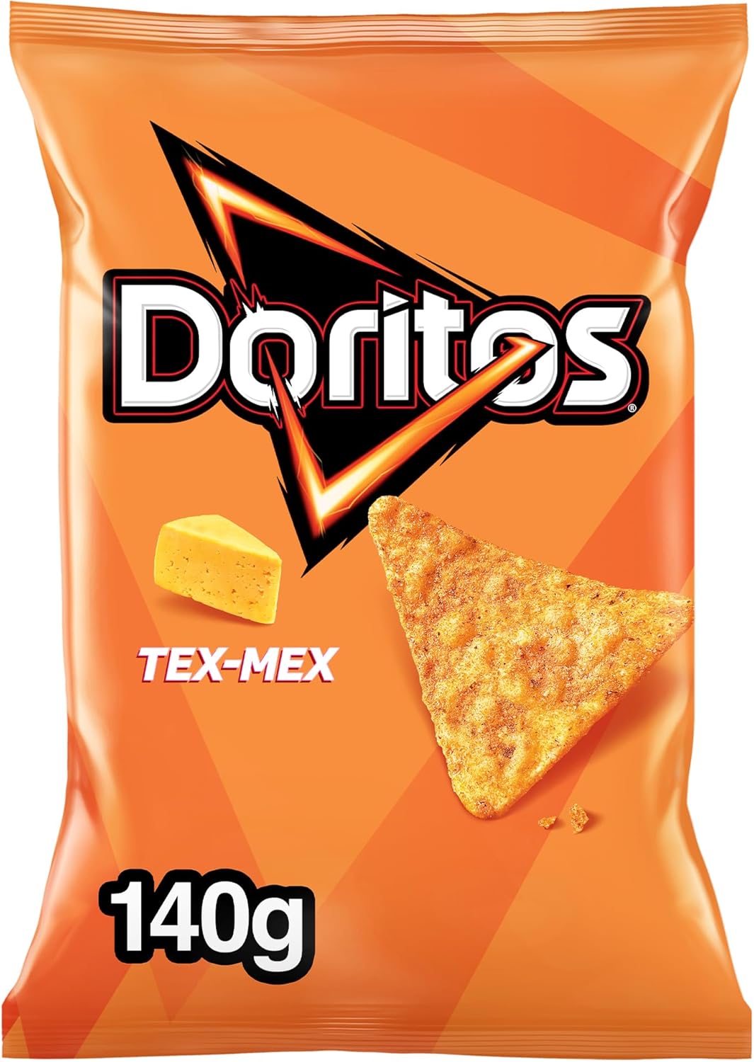 715Nf0FWB5L._AC_SL1500_ Doritos Tex Mex, Nachos con sabor a queso, Producto de Aperitivo, bolsa individual, 140gr - Imagen 1