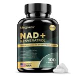 Megneta NAD+ Energía y Envejecimiento Saludable con Trans-Resveratrol 100 Cápsulas Suplemento Fitness
