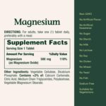 Nature's Bounty Suplementos de magnesio de 500 mg comprimidos, apoya la salud ósea y muscular, 200 unidades (paquete de 2) - Imagen 2