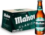 Mahou Clásica, Pack 24 Botellas x 25cl, Cerveza Dorada Lager, Auténtica Cerveza Mahou Con Sabor Suave, 4.8% Vol. Alcohol, El embalaje puede variar - Imagen 3