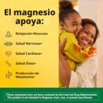 Nature Made Glicinato de magnesio 200 mg por porción, suplemento de magnesio para el apoyo de músculos, corazón, nervios y huesos, 180 cápsulas de bisglicinato de magnesio, suministro para 90 días - Imagen 6