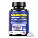 Megneta Magnesio Complex 12-en-1  120 Cápsulas  Citrato + Glicinato+Malato Fórmula de Magnesio de Alta Calidad para Uso Diario
