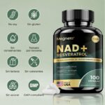 Megneta NAD+ Energía y Envejecimiento Saludable con Trans-Resveratrol 100 Cápsulas Suplemento Fitness - Imagen 5