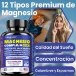 Megneta Magnesio Complex 12-en-1  120 Cápsulas  Citrato + Glicinato+Malato Fórmula de Magnesio de Alta Calidad para Uso Diario - Imagen 9