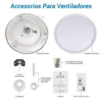 60W LED 30W MOTOR DC Ventilador de Techo LED Silencioso: Motor Reversible, 6 Velocidades, Control Remoto - Imagen 2